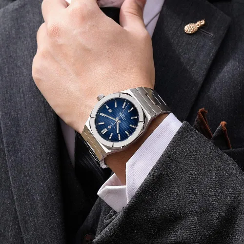 Vista 5 de CADISEN Los hombres del diseño relojes mecánicos automáticos 100M impermeable marca reloj de pulsera de lujo