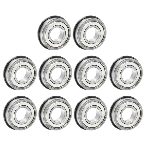 Vista 21 de uxcell Rodamiento de bolas con brida FR8ZZ, 4 rodamientos de brida ABEC1 de doble blindaje de acero cromado de 1/2 "x 1 1/8" x 5/16 pulgadas