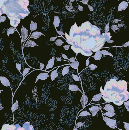 Vista 11 de Laatse Papel Tapiz Floral Despegar y Pegar, Papel Tapiz Vintage de Peonías y Margaritas, Papel de Contacto Floral Autoadhesivo Mural de Pared