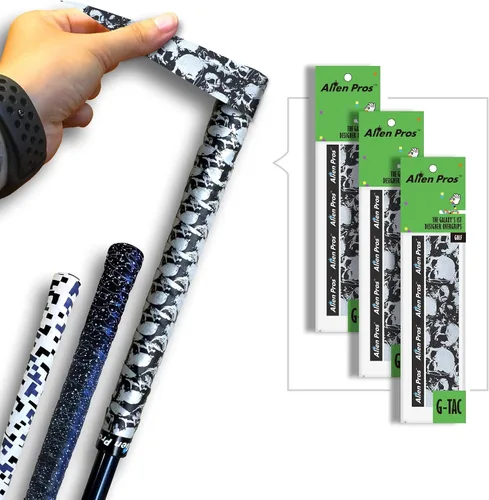 Vista 8 de ALIEN PROS Paquete de 6 cintas de envoltura de agarre de golf Skull & Magic Mix - ReGrip en 1 minuto