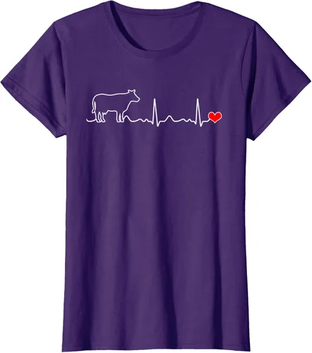 Vista 13 de Camiseta de paciente con corazón I Love My Cow Valve EKG Heartbeat Heart Pacient, Negro, S