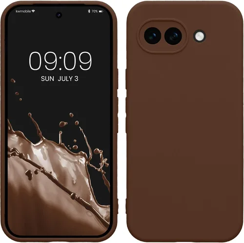 Vista 188 de kwmobile Funda compatible con Google Pixel 9 - Funda protectora delgada de TPU para teléfono - Acabado mate suave - Piedra antigua
