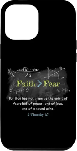 Vista 26 de Faith > Fear 2 Timothy 1:7 Christian Verse Math Equation Case for iPhone 17
