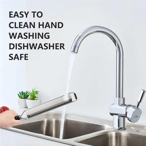 Vista 6 de ALLTOP Zester de limón, rallador de alimentos de acero inoxidable de mano, herramienta de cocina profesional para queso, parmesano, verduras
