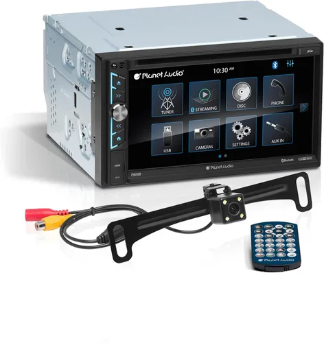 Vista 5 de Planet Audio Estéreo multimedia para automóvil P695MB - A-Link (espejo de pantalla), audio y llamadas Bluetooth, pantalla táctil LCD de 6.95
