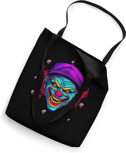 Vista 2 de Funny Streetwear synthwave 80s 90s retro anime evil clown Tote Bag