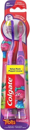 Vista 7 de Colgate Cepillo de dientes para niños, Minions, cepillo de dientes extra suave con ventosa, paquete de 2 Extra Soft Toothbrush Bristles, Suction