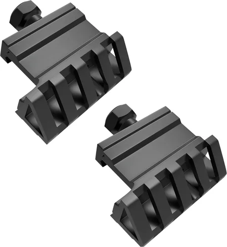 Vista 9 de 45 grados Offset Mount 4 ranuras Picatinny Weaver Rail Mounts para linterna láser mira óptica (MT45)