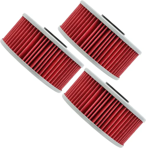 Vista 4 de Caltric Paquete de 3 filtros de aceite compatibles con Yamaha 600 Fz600 Fz-600 Fzr600 1986-1990