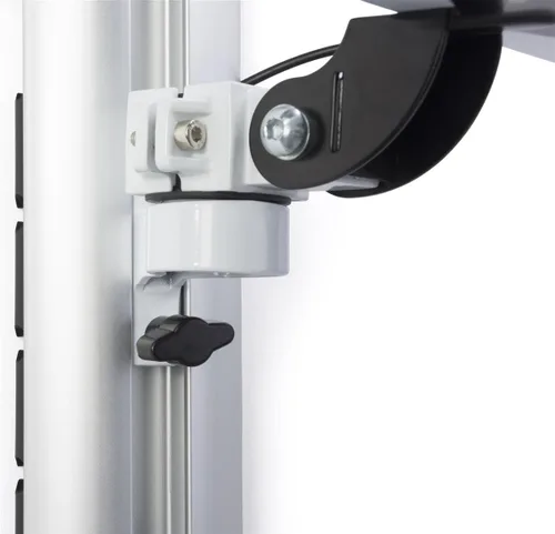 Vista 4 de Displays2go Soporte de pared para monitor y teclado de altura ajustable plateado