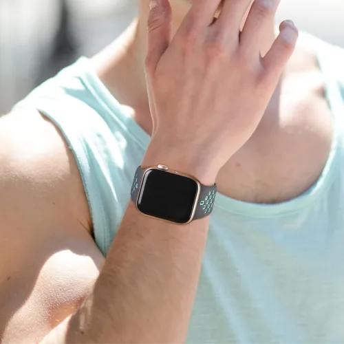 Vista 6 de Paquete de 5 correas de silicona deportivas compatibles con Apple Watch de 1.929 in 1.772 in 1.654 in 1.732 in 1.614 in 1.575 in 1.496 in, correa