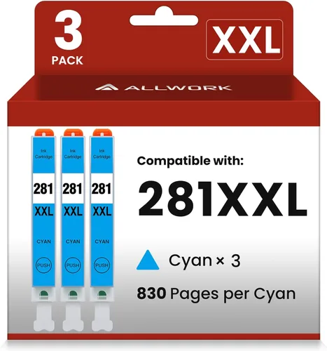 Vista 14 de ALLWORK 280XXL 281XXL Compatible para Canon 280 281 TR8620a Cartuchos de tinta PGI-280XXL CLI-281XXL 280 XXL 281 XXL Compatible con TR8620 TS702a