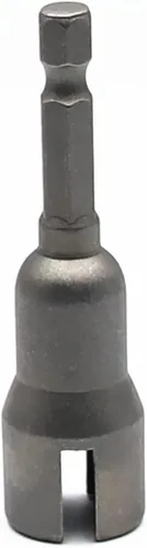 Vista 13 de 1 pieza de destornillador profundo de tuerca de ala, 1/4" de vástago hexagonal con ranura para tuerca de ala, herramienta de enchufe de tuerca
