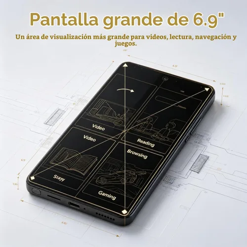 Vista 5 de Teléfono desbloqueado S26U, teléfono celular Android 16, GPS/Face Negro