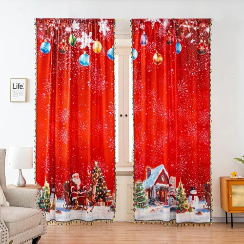 Vista 11 de Cortinas estampadas para sala de estar, artesanías populares, 54 pulgadas de largo, estilo indio, hippie, bohemio, con bolsillo para cortinero B2