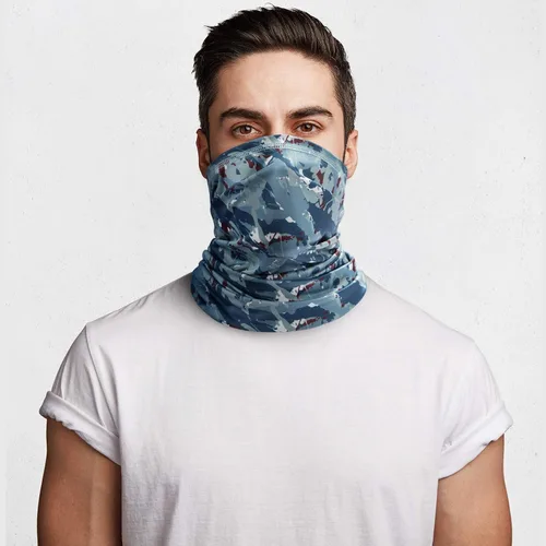 Vista 2 de Polaina para el cuello, reutilizable, máscara facial de tela, bandana, pasamontañas, bufanda, escudo