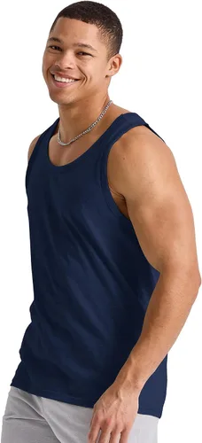 Vista 3 de Hanes Camiseta sin mangas de mezcla triple para hombre, ligera, sin mangas