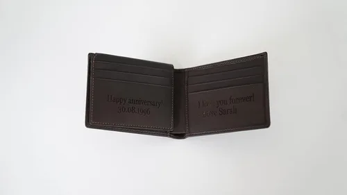 Vista 9 de Carteras personalizadas para hombres regalos personalizados para hombres cartera personalizada para hombres cuero de grano completo grabado