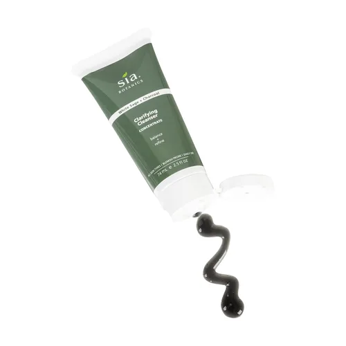 Vista 3 de Sia Botanics Limpiador facial aclarador (tubo ecológico de 2.5 onzas), lavado facial con salvia blanca, carbón activado, árbol de té, natural