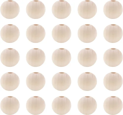 Vista 44 de Mandala Crafts - 2000 cuentas de madera redondas pequeñas de 6 mm para manualidades, suministros de macramé - cuentas de madera natural negra sin
