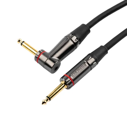 Vista 12 de Cableworks By Gator Cases Headliner Series Premium 3 pies recto a ángulo recto cable para instrumentos de guitarra (GCWH-INS-03RA)