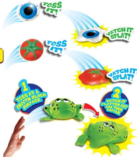 Vista 4 de JA-RU Pelota antiestrés pegajosa Splat Ball (24 unidades surtidas) Animales, huevos, juguetes de cerdo blando para niños. Juguetes y diversiones