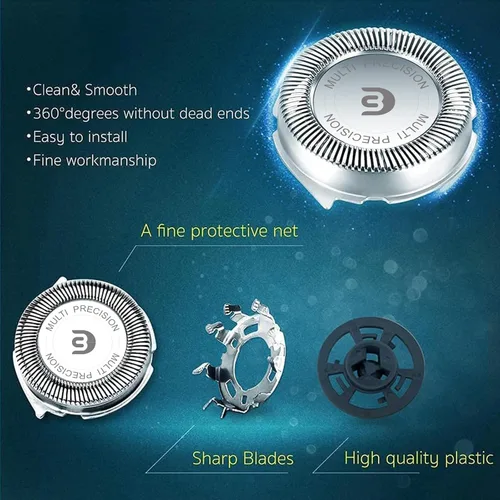 Vista 3 de Cuchillas de repuesto SH30 compatibles con Philips Norelco Series 3000, 2000, 1000 y S1560, paquete de 3 piezas