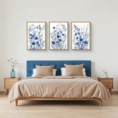 Vista 95 de FWIEXA Juego de Arte de Lienzo Bohemio Enmarcado para Pared, Cuadros Botánicos Verde Salvia Decoración de Pared, Impresiones de Arte de Plantas