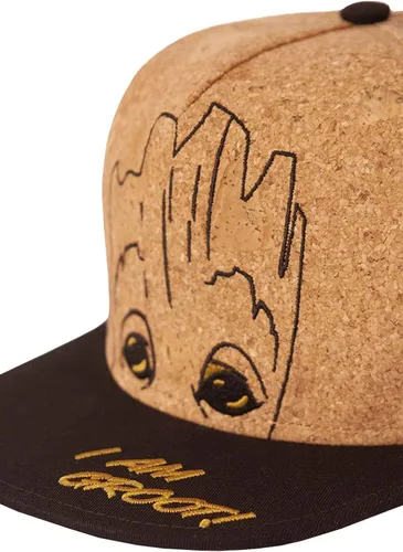 Vista 4 de Marvel Novedosa Gorra de béisbol Guardianes de la Galaxia Groot Oficial Marrón Talla única, Marrón