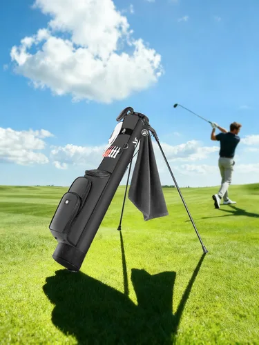 Vista 8 de Dragon Tiger Origin Lightweight Sunday Golf Bag, Small Golf Bag with Stand Negro