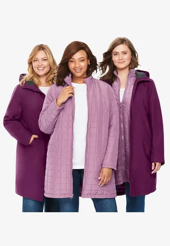 Vista 5 de Woman Within Chaqueta Taslon con capucha 3 en 1 de talla grande