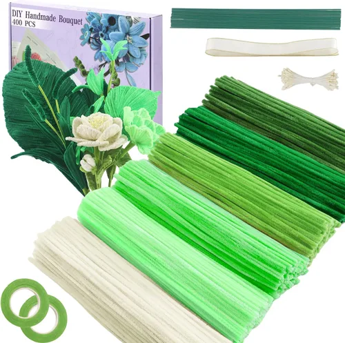 Vista 18 de 1000 piezas de limpiadores de tuberías para manualidades, kit de 18 colores surtidos