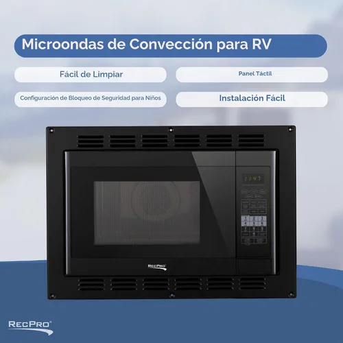Vista 5 de RecPro RV Horno de microondas con convección 1.1 pies cúbicos 120V Microondas Electrodomésticos Reemplazo directo para High Pointe y Negro