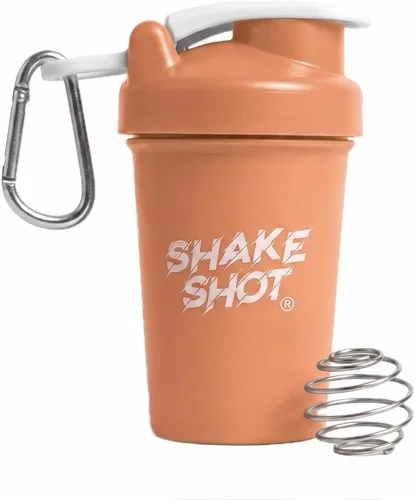 Vista 9 de Negro - Botella mezcladora mini de 4 oz para preentrenamiento, creatina, suplementos de cucharada pequeña (no para proteínas) con clip y bola