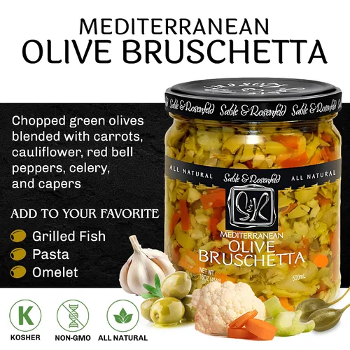 Vista 3 de Sable & Rosenfeld Bruschetta - Topping de oliva, mediano, 16 onzas