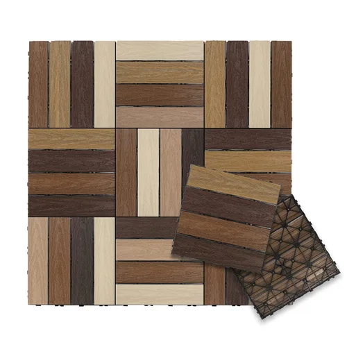 Vista 12 de NewTechWood UltraShield Naturale - Azulejo compuesto para exteriores (1 pie x 1 pie), color rosa de Seúl (10 pies cuadrados por caja)
