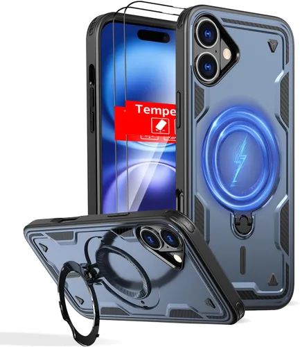 Vista 110 de Funda magnética para Google Pixel 9A compatible con cargador inalámbrico MagSafe, para Pixel 9A, funda de teléfono integrada de 360 °, con 2