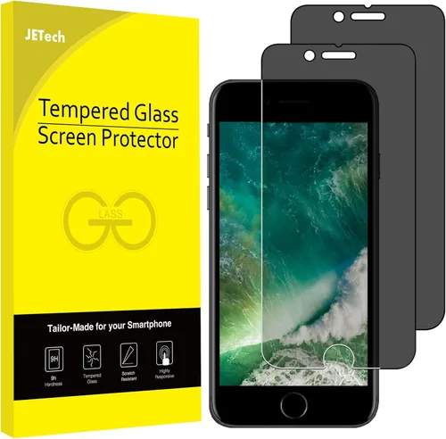 Vista 11 de JETech Protector de pantalla de privacidad para iPhone SE 3 (3ª edición 2022) de 4.7 pulgadas, película de vidrio templado antiespía, compatible