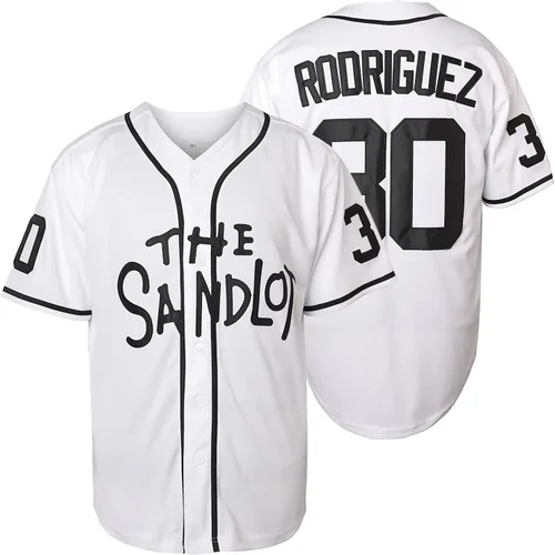 Vista 15 de The Sandlot Benny The Jet Rodriguez Michael Squints Palledorous Alan Yeah-Yeah McClennan Bel Air Jersey de Béisbol con Impresión 3D