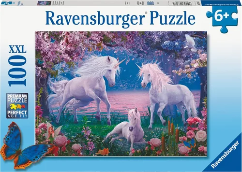 Vista 3 de Ravensburger Puzzle 100 Piezas Encantadores Unicornios-100 Piezas Puzzle para Niños