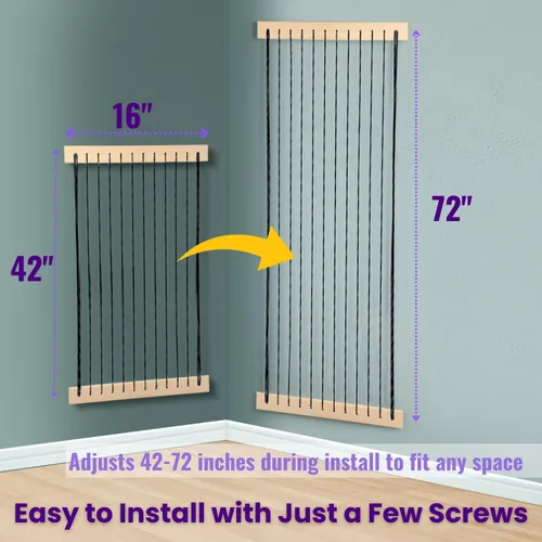 Vista 2 de Almacenamiento de animales de peluche, paquete de 2 unidades de almacenamiento de madera suave para habitación de los niños, montaje en pared