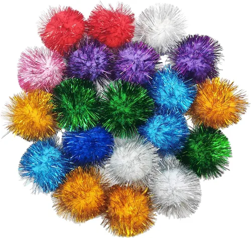 Vista 8 de Pelota de juguete favorita de 1.8 pulgadas de colores surtidos para gatitos ejercicio y múltiples gatos jugar y perseguir, 100 unidades Pelotas