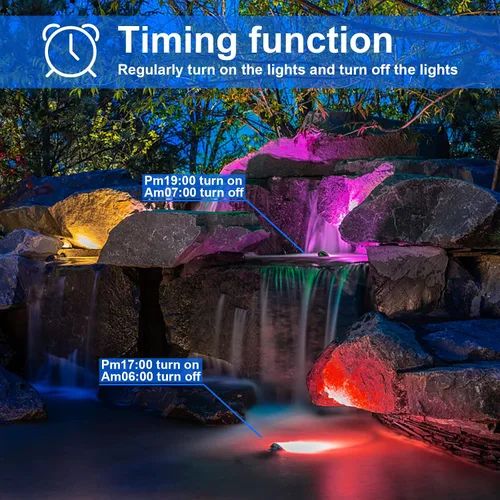 Vista 2 de Luz de inundación LED RGB para exteriores, 50 W, reflectores que cambian de color, focos de iluminación de paisaje, impermeable, luz de paisaje