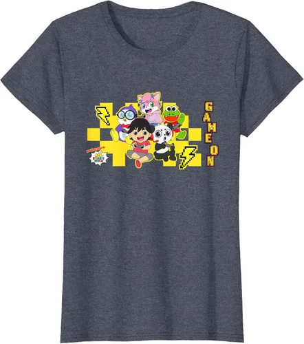 Vista 40 de Ryan's World Game On Characters Camiseta, Negro, S