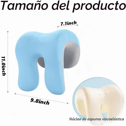 Vista 3 de chislim Soporte de cuello para silla de oficina, almohada de escritorio de espuma viscoelástica para siesta, funda lavable, se adapta a la mayoría