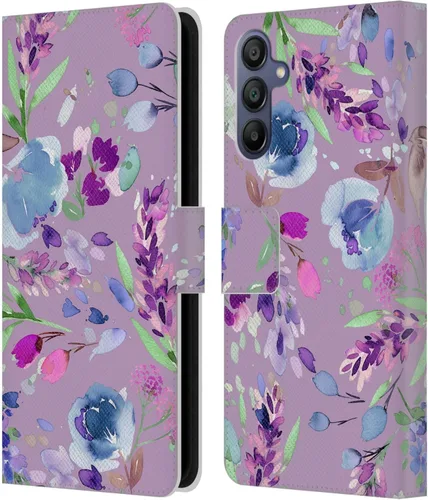 Vista 204 de Head Case Designs Officially Licensed Ninola Abstract Poppies Lilac Floral Leather Wallet Case Compatible with Samsung Galaxy A07 4G