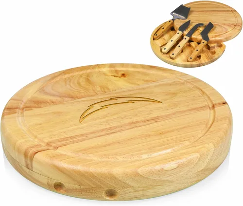 Vista 26 de PICNIC TIME NFL Circo Juego de Tabla de Quesos y Cuchillos - Juego de Tabla de Charcutería - Tabla de Cortar de Madera