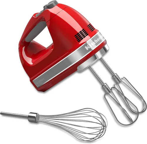 Vista 4 de KitchenAid, Batidora de Mano Digital con 7 Velocidades y Accesorios Turbo Beater II, KHM7210, Plateado Contour