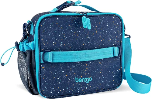 Vista 23 de Bentgo Bolsa de almuerzo con estampado para niños, doble aislamiento, reutilizable, para niños de más de 3 años, correa ajustable; sostiene
