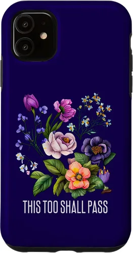 Vista 5 de iPhone 15 This too shall pass camisas florales para mujeres flores Faith-Ba Case